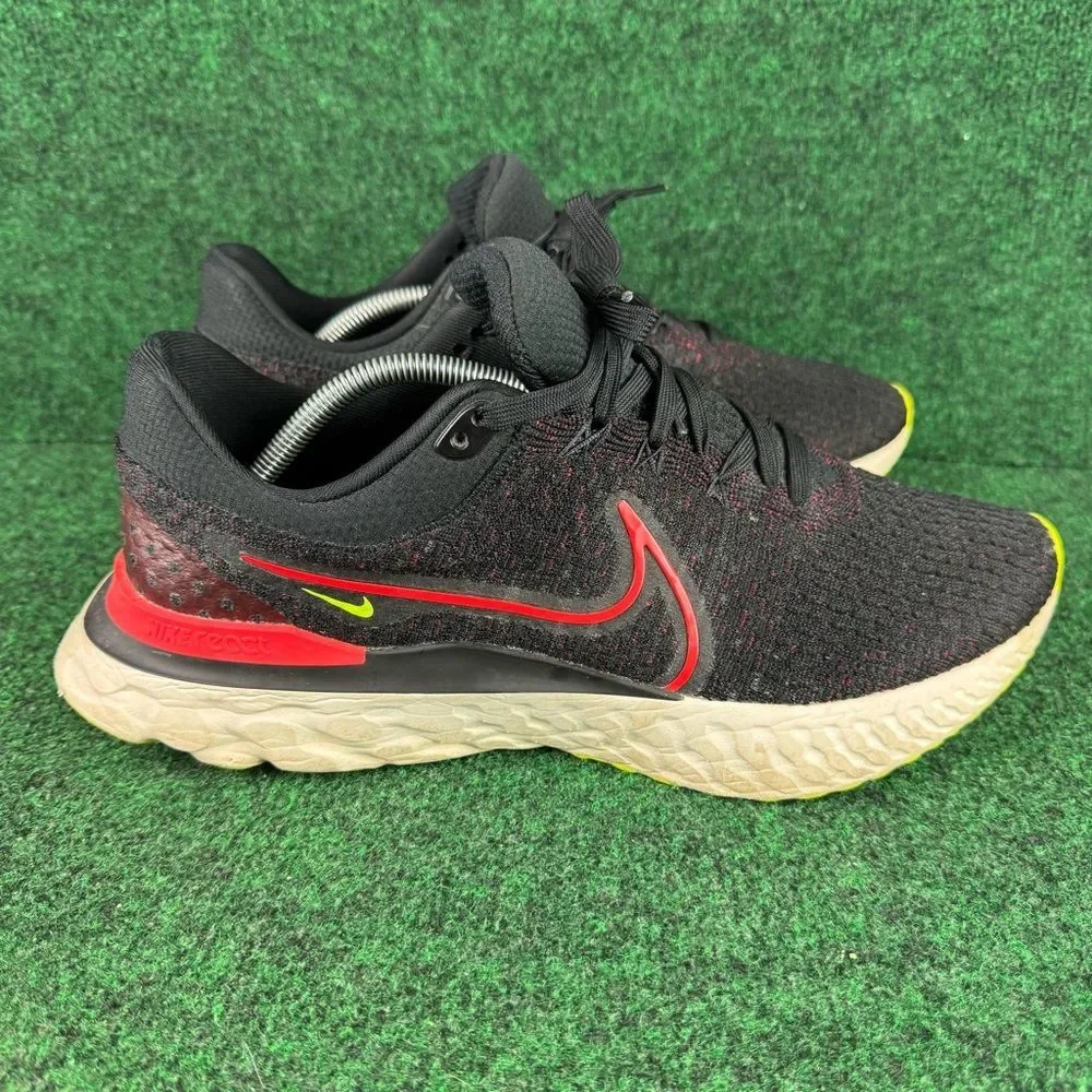 Nike Mens React Infinity Run FK 3 DH5392-007 Black Running Shoes Sneakers Sz 12
